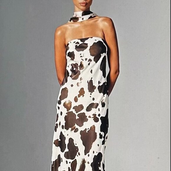 Anthropologie Dresses & Skirts - Anthropologie The Tilda Slip Dress Brown Animal Print Small New NWT Strapless